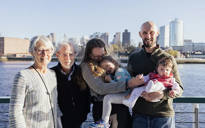 Family on yacht Northern Lights for a Mother's Day Brunch Cruise