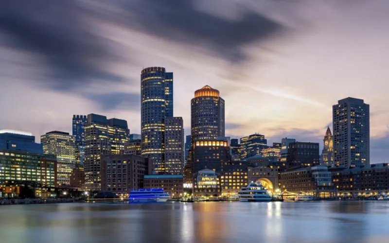 BostonGhost Boston at night on a Northern Lights Ghost Tour Boat Ride