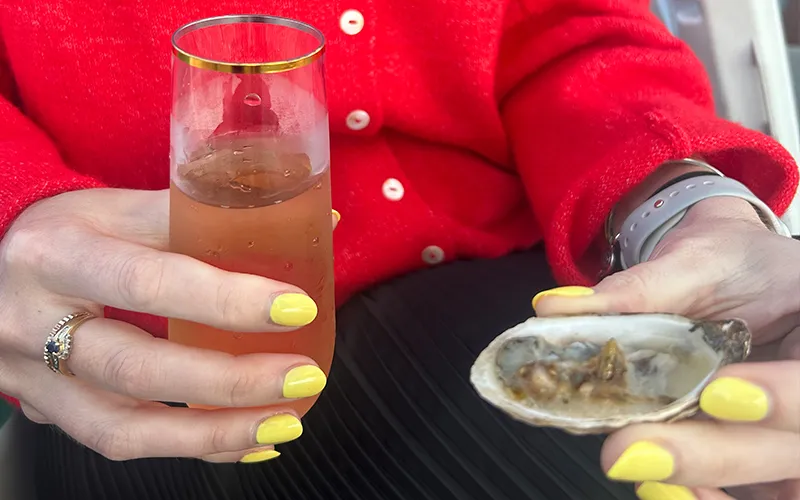 Oysters on the Schooner Adirondack in Boston Harbor
