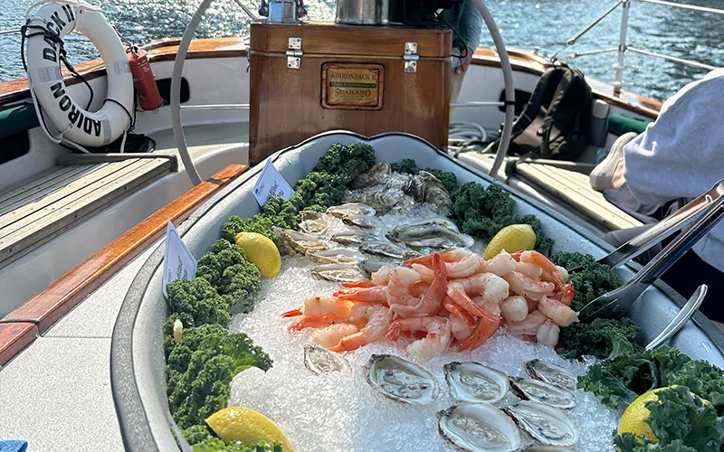 Oysters on the Schooner Adirondack in Boston Harbor