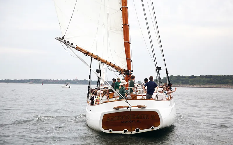 Schooner Adirondack II sailing in Boston Harbor