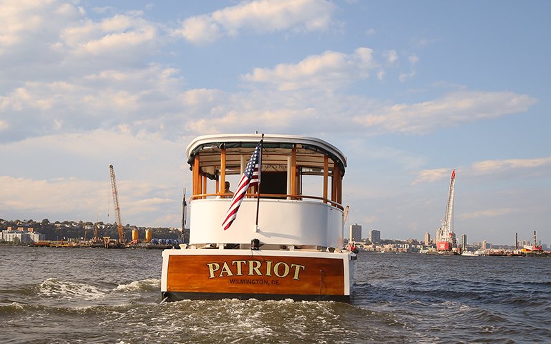 Stern of Yacht Patriot