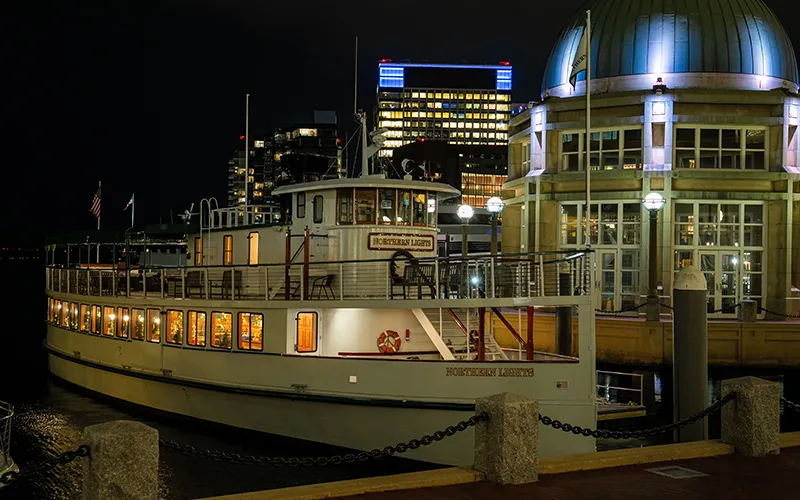 Yacht Northern Lights at the dock in Boston