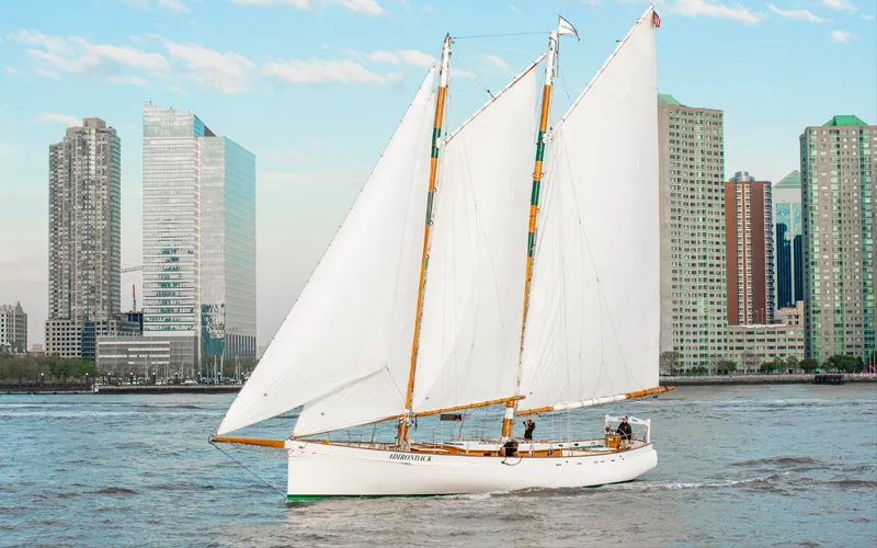 Schooner Adirondack sailing in NY Harbor