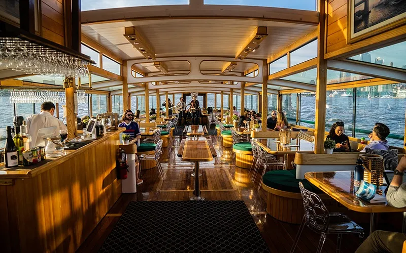 Grand salon of the yacht Manhattan II